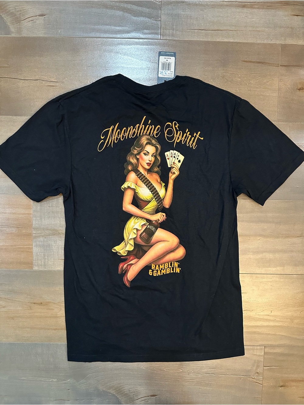 Moonshine Spirit Graphic Short-Sleeve Tee - Black